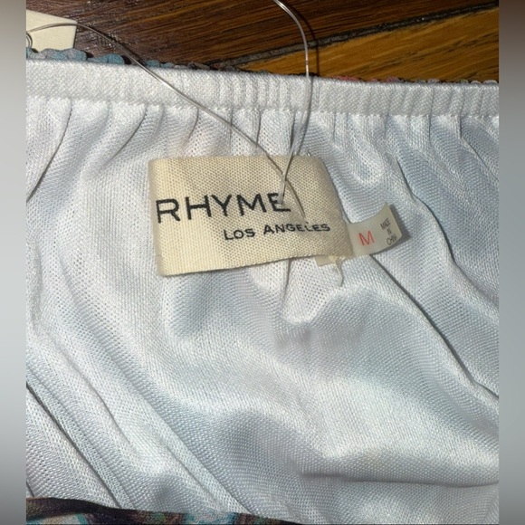 RHYME white multicolor floral sleeveless maxi dress Medium m  NWT - Picture 4 of 8